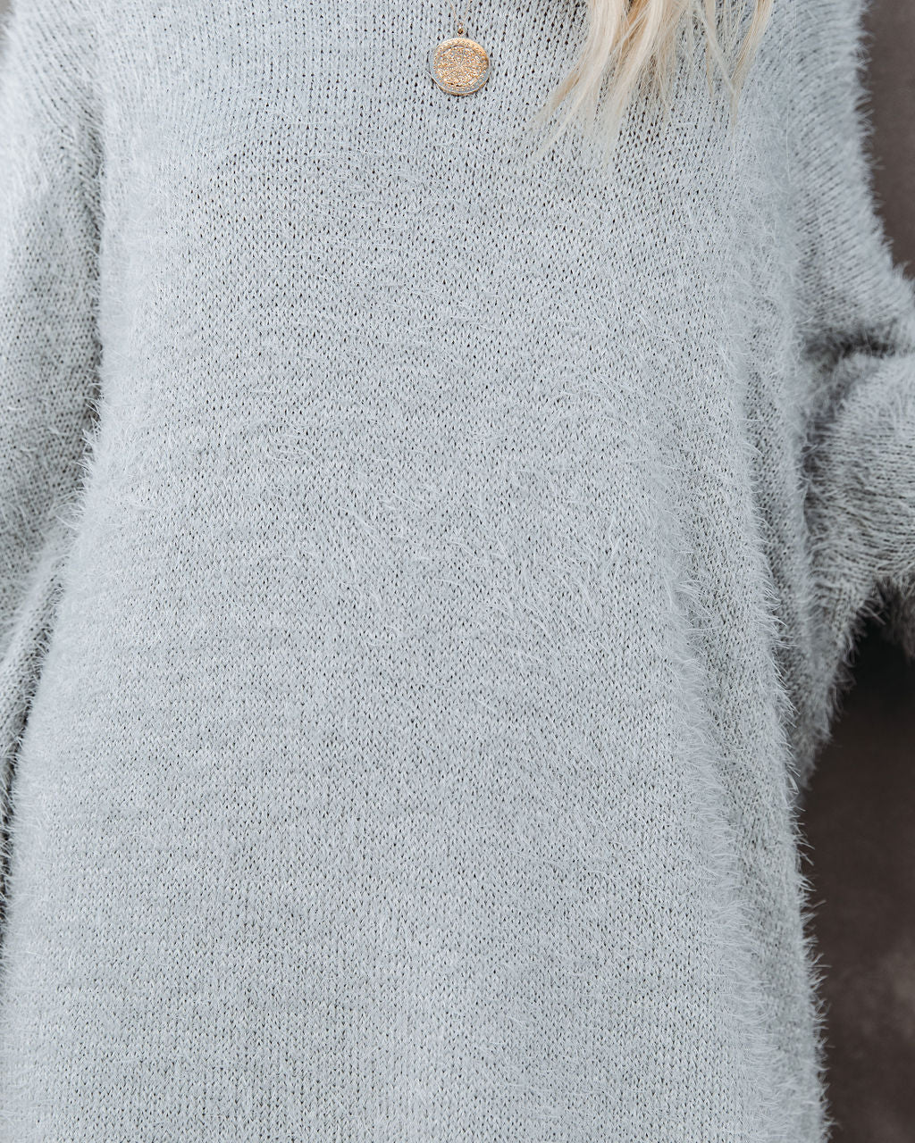 In So Love Knit Sweater Dress Heather Grey FINAL