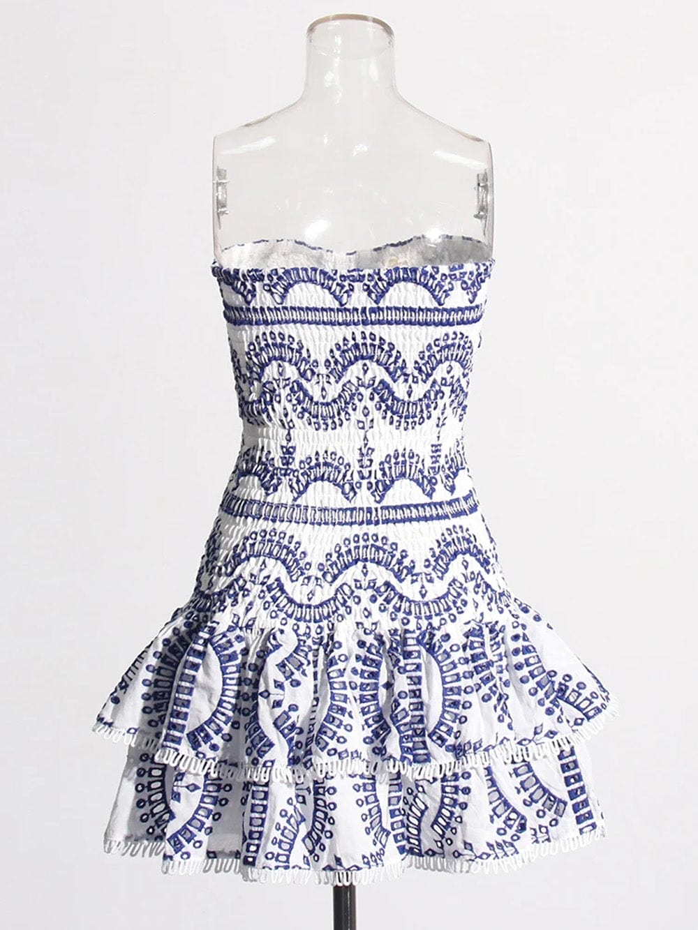 Sleeveless Sophia Spliced Ruffles Mini Dress