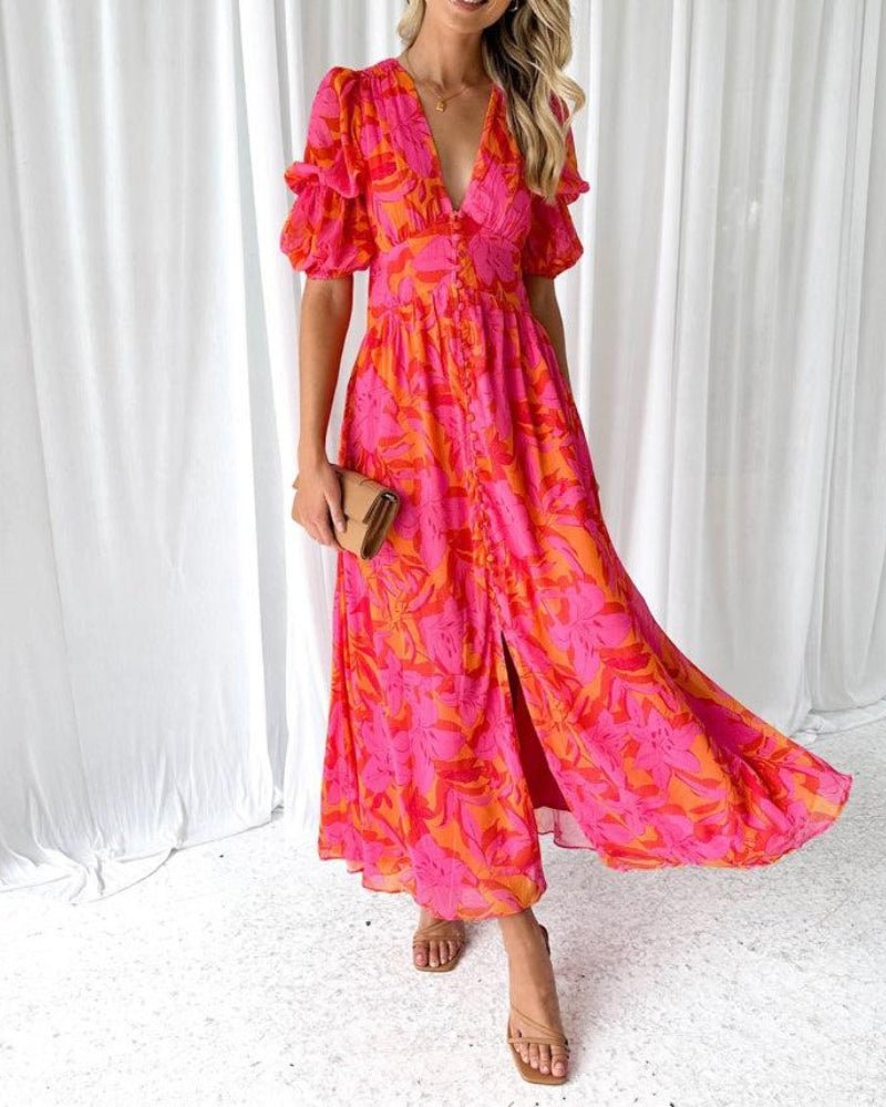 Tania Refined Maxi Dress in Rot-rosa for Women Smart Casual Outfit
