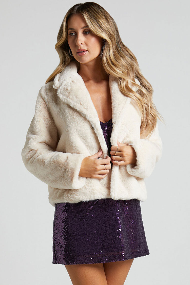 Shimmer V Neck Spaghetti Strap A Line Sequin Party Mini Dress - Purple