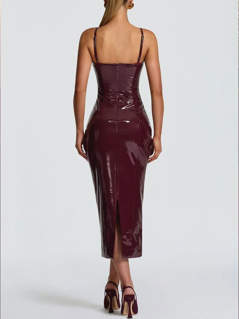 Strapless Valentina Patent Maxi Dress
