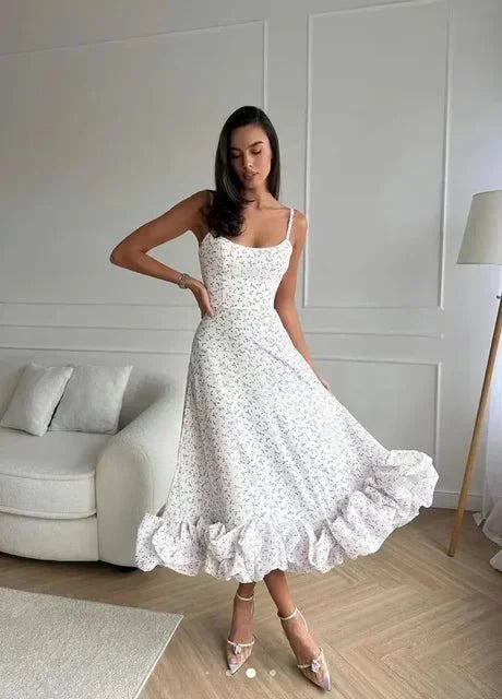 Xochitl Refined Maxi Dress with Ruffles for Women Versatile Daily Pick