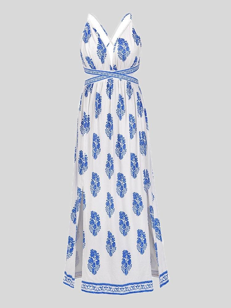 Timeless Printed Open back Bohemian Skirt