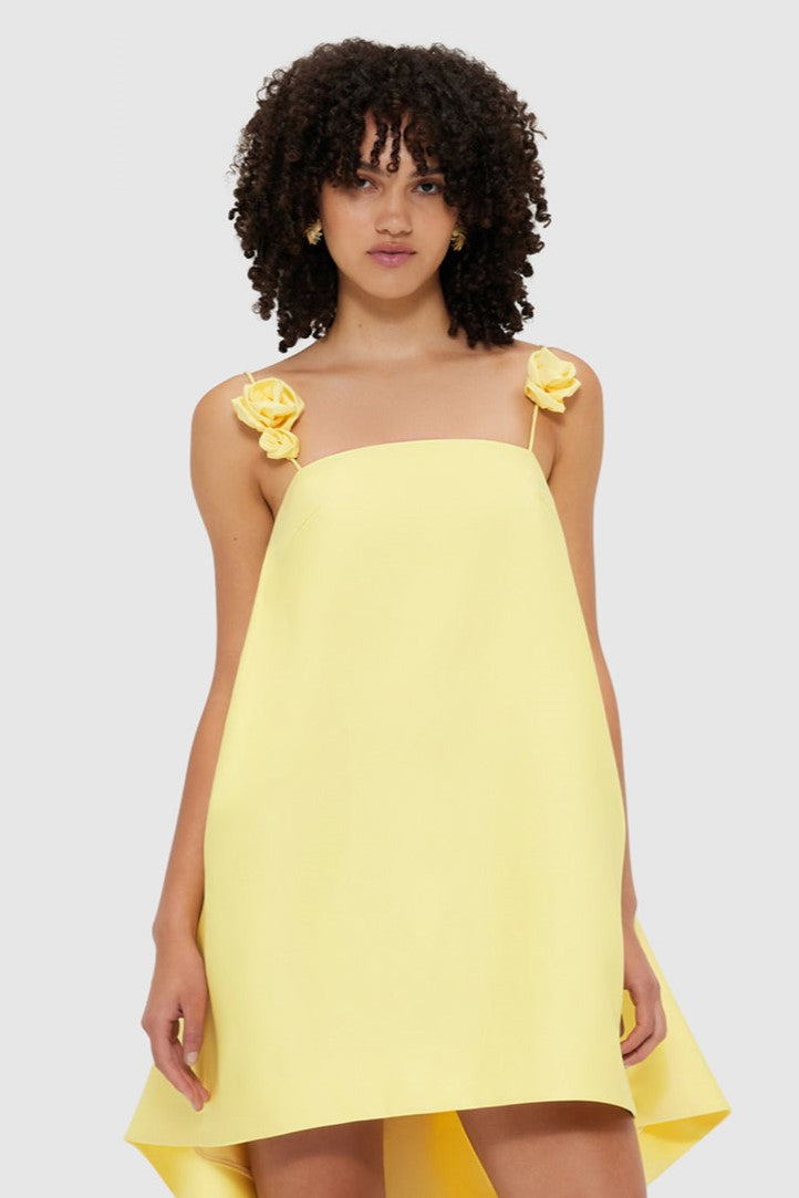 Spaghetti Emma Strap Rose Detail Mini Dress