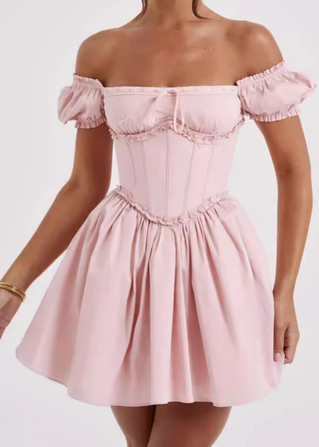 - Amélie Off-Shoulder Corset Mini Dress