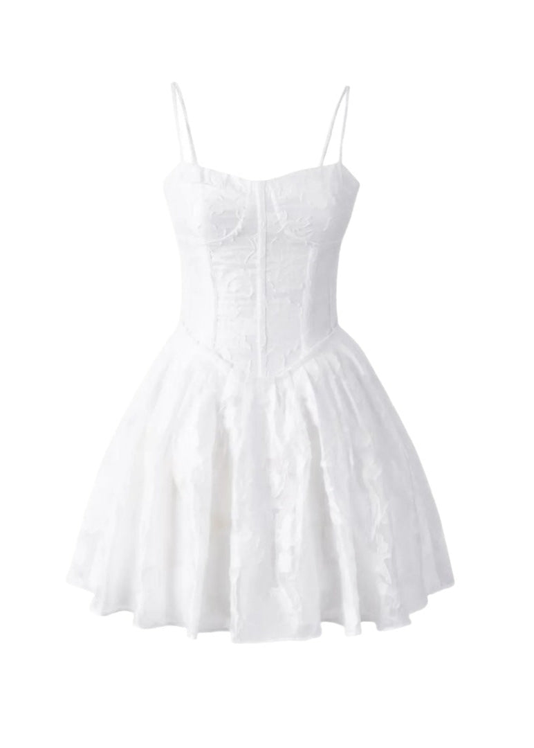 Satin Bianca Corset Mini Dress