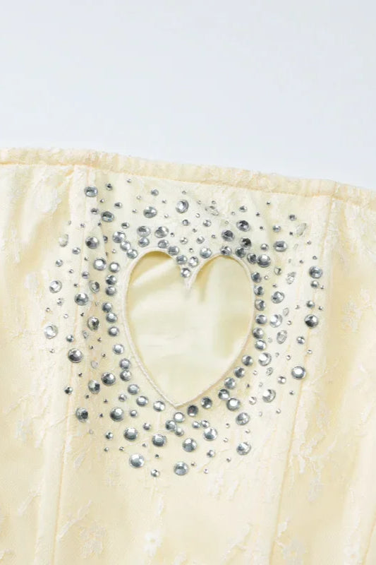 Cutout Heart Strapless Mini Dress