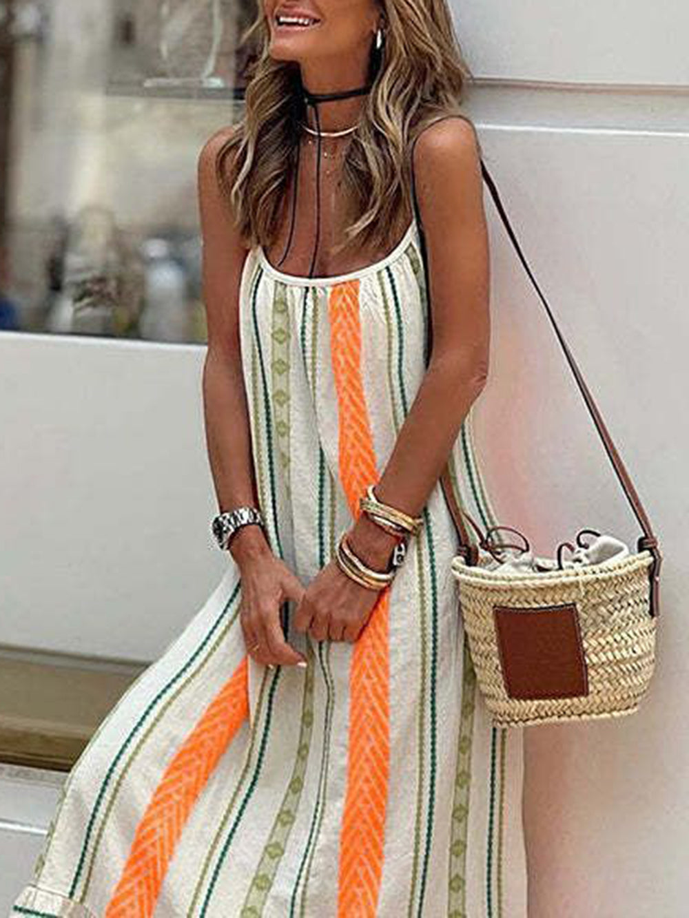 Women'S Easygoing Bohemian Printed Sling Loose Dress