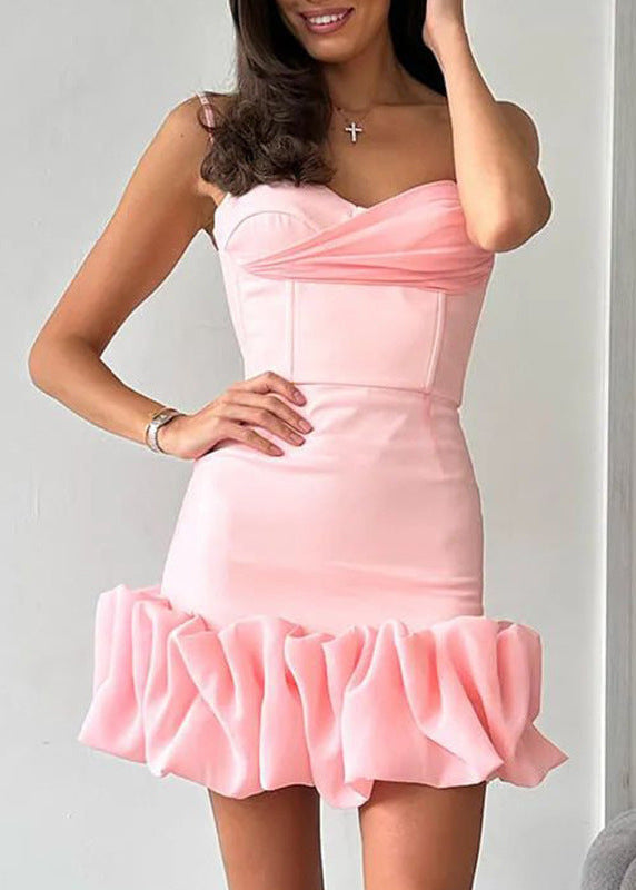 Ruffle Amara Hem Corset Mini Dress