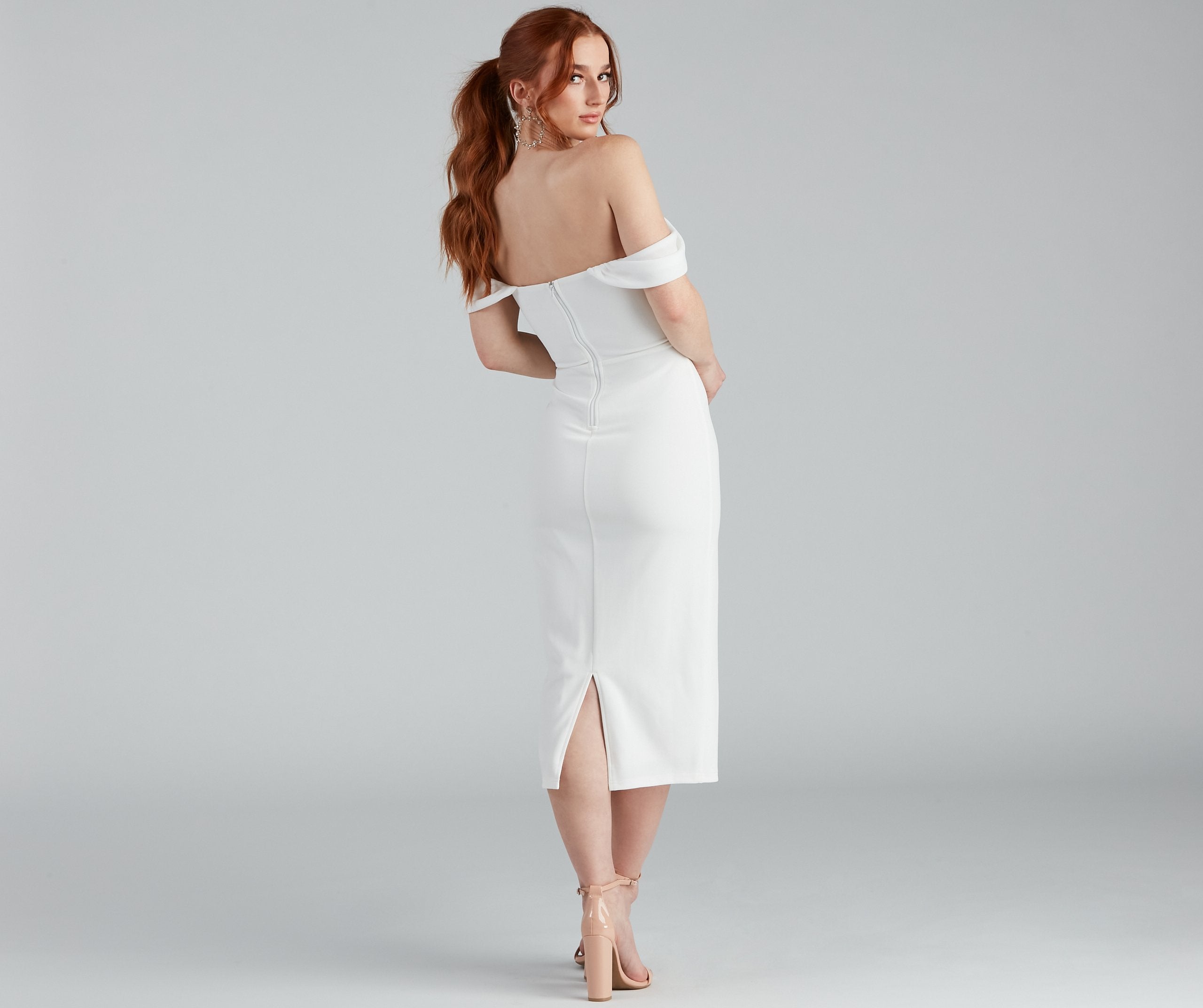 Sheila Crepe Corset Midi Sophisticated Dress