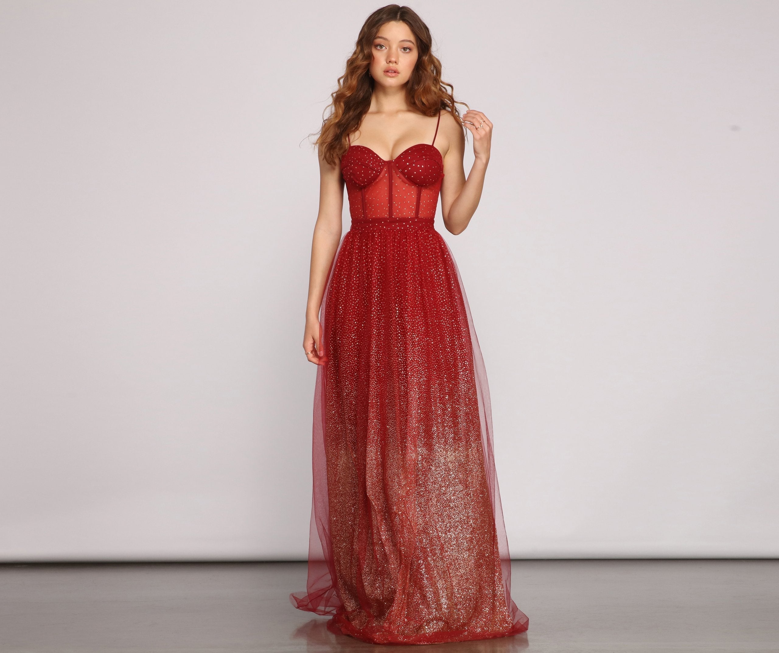 Cressida Stylish Glitter A Line Dress