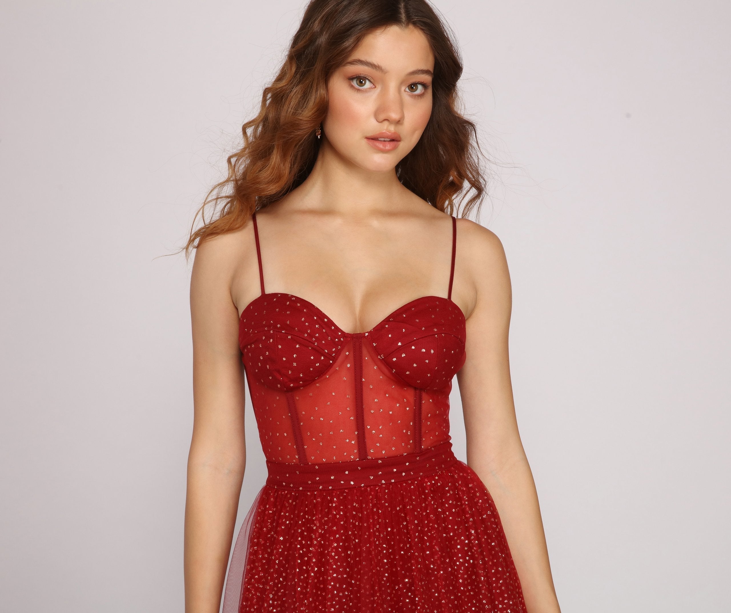 Cressida Stylish Glitter A Line Dress