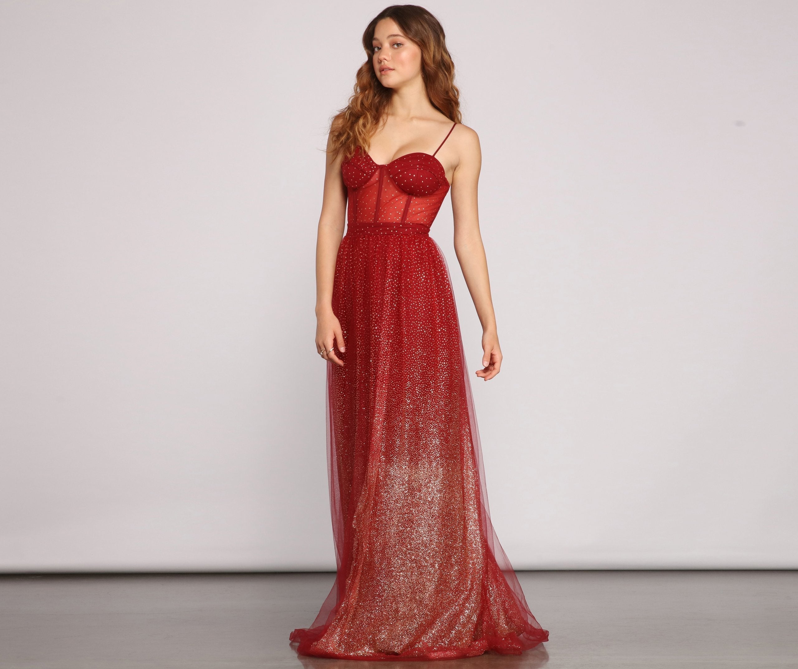Cressida Stylish Glitter A Line Dress