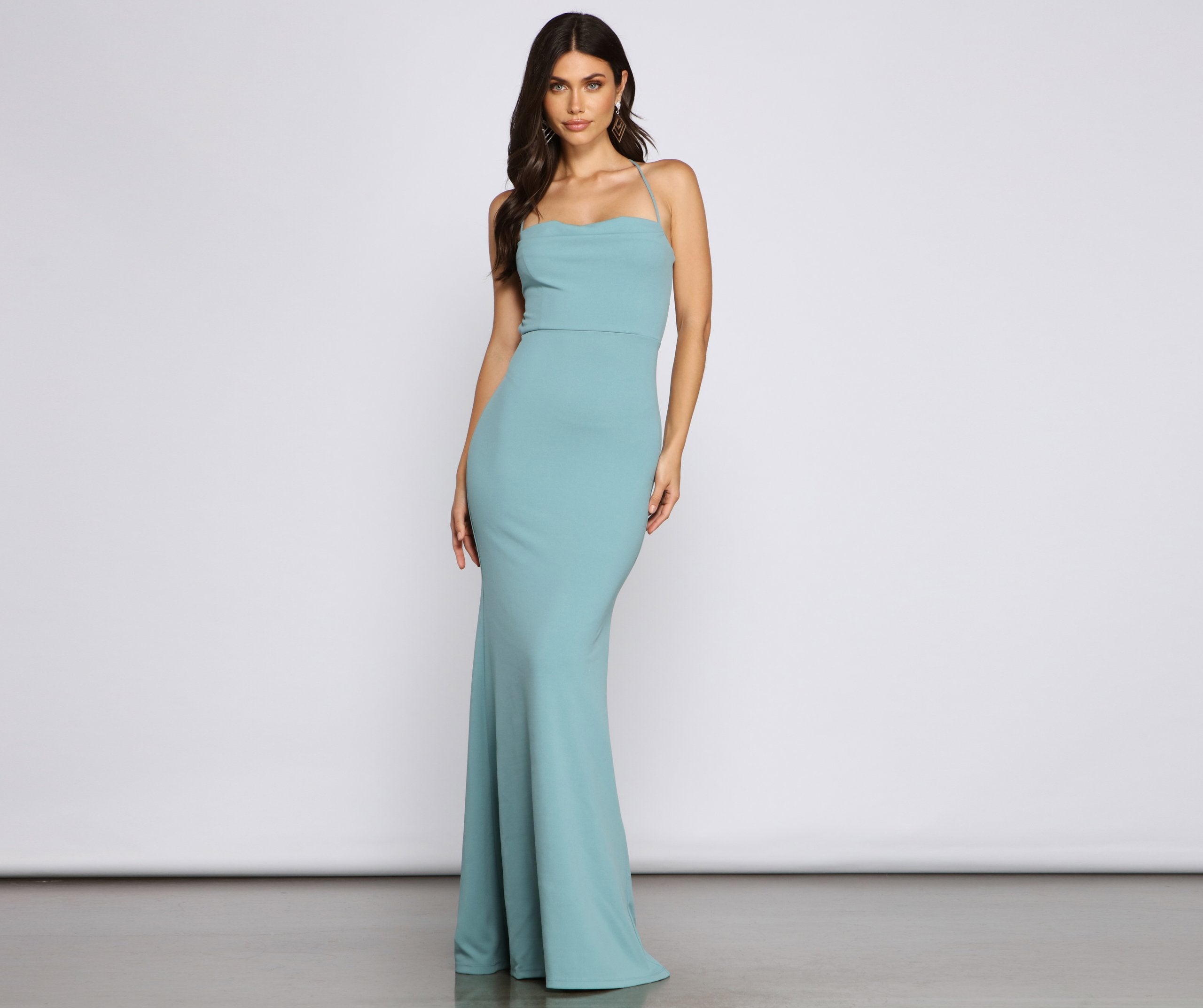 Claudette Stylish Lace Up Mermaid Dress