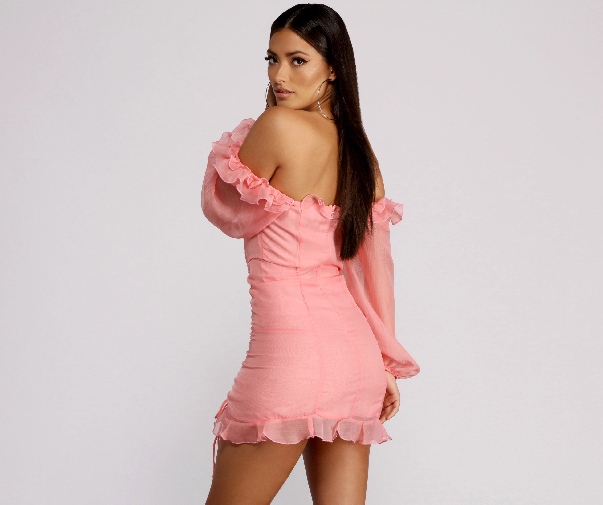 Be Lace Real Organza Sleeve Mini Dress
