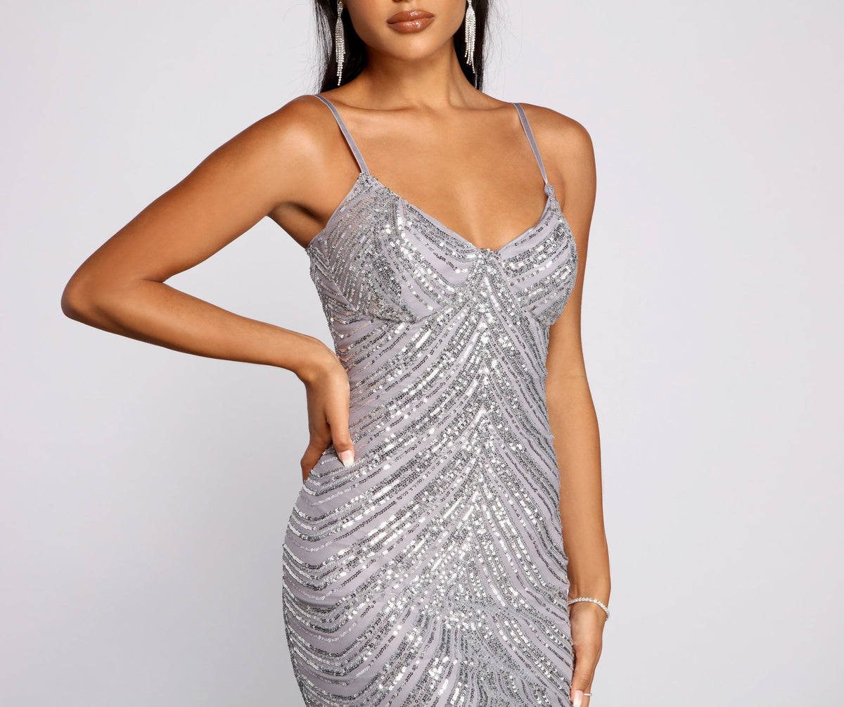 On Shine Sequin Midi Dress