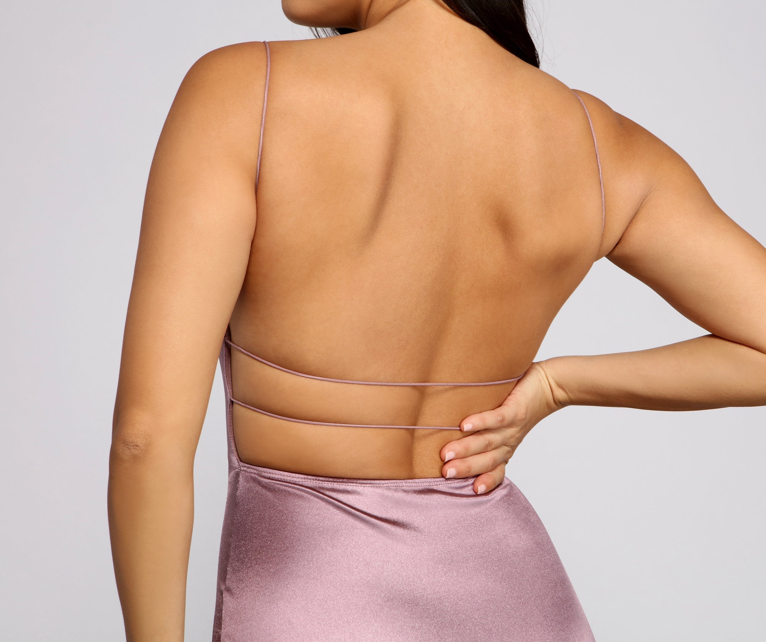 and Sleek Stunning Satin Mini Dress
