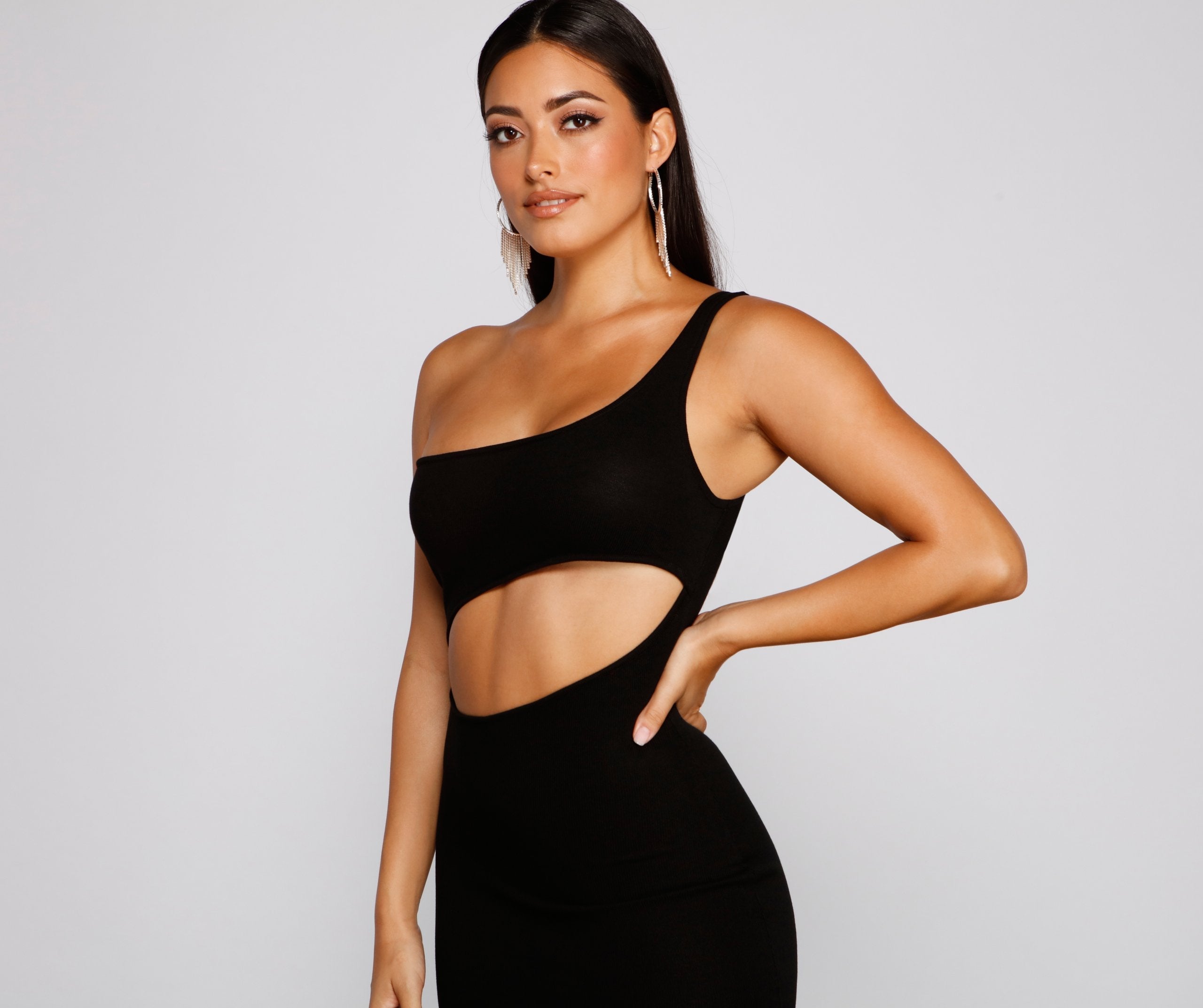 Above Cut The Rest Ribbed Knit Mini Dress