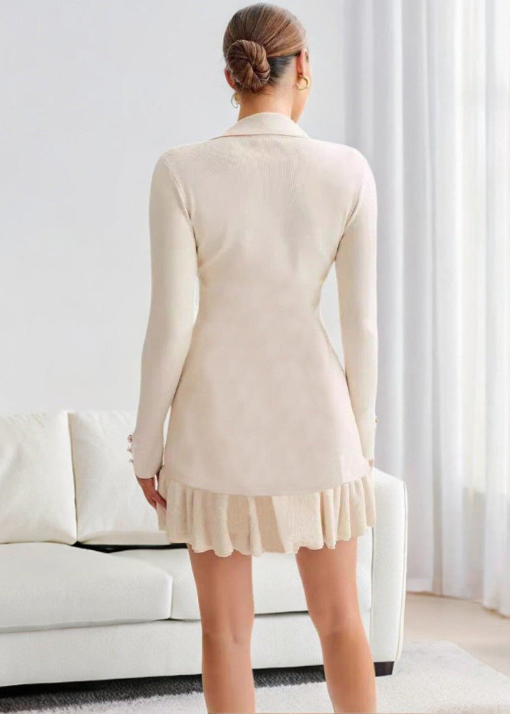 Contrast Celeste Trim Knit Dress