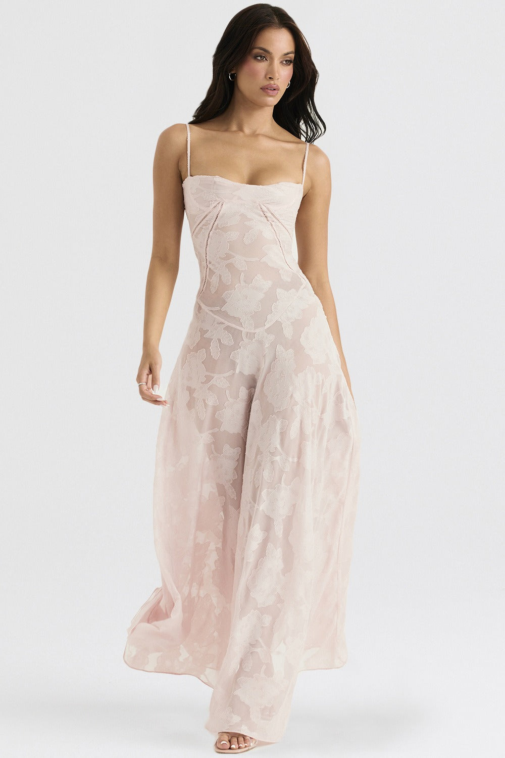 Lace Edition TieStrap Romantic Maxi Dress