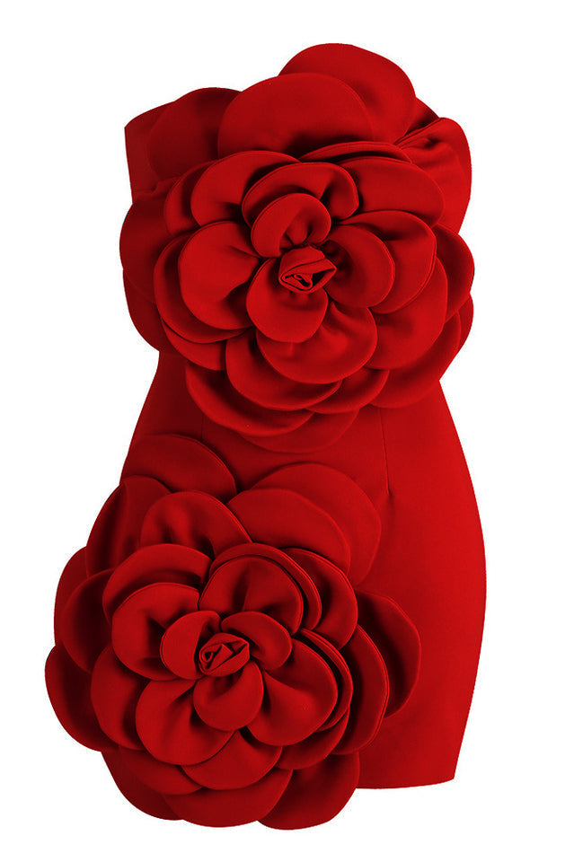 Sarrili 3D Bloom Corset Mini Dress