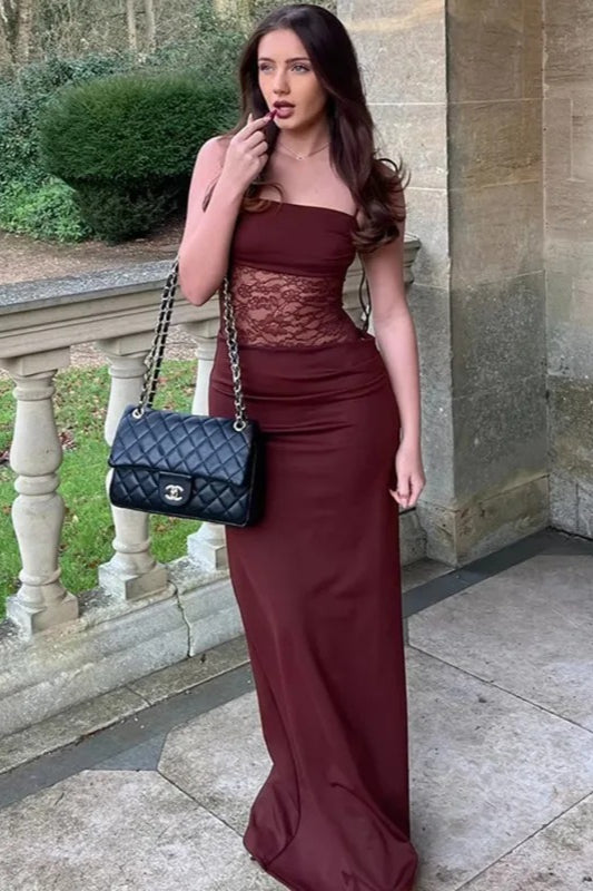 Lace Edition Spaghetti Strap Maxi Dress