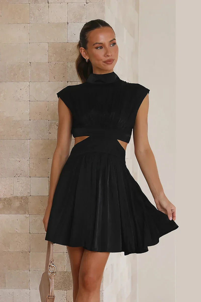 Luxe Greta Mini Dress Black Premium Wardrobe Essential
