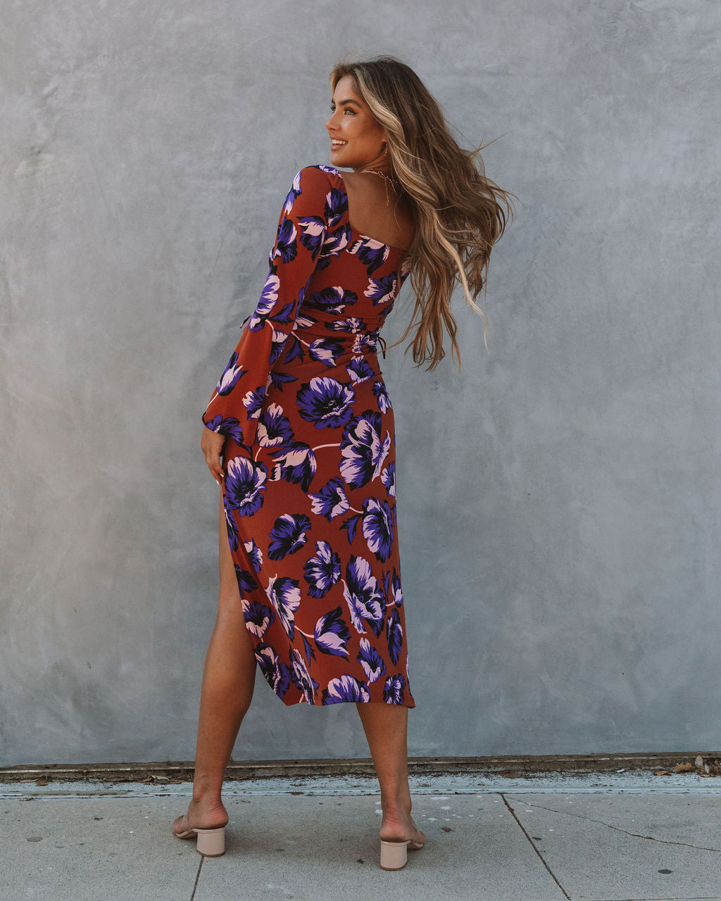 Ronin Botanical Cutout Knit Midi Dress