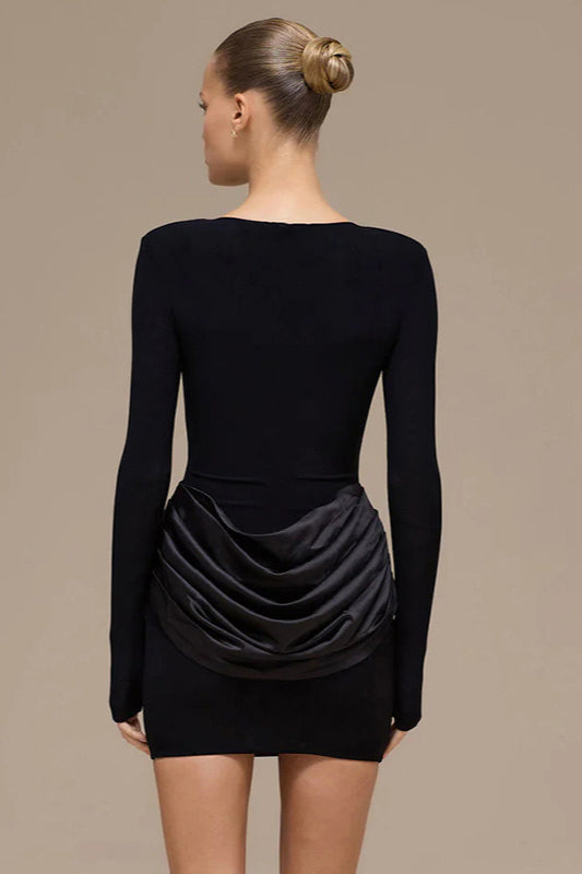 Color Solid Ruched Bodycon Dress