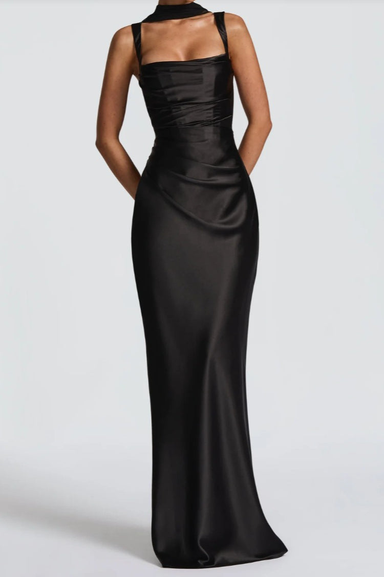 Solid Color Slim Graceful Chic Prom Dress
