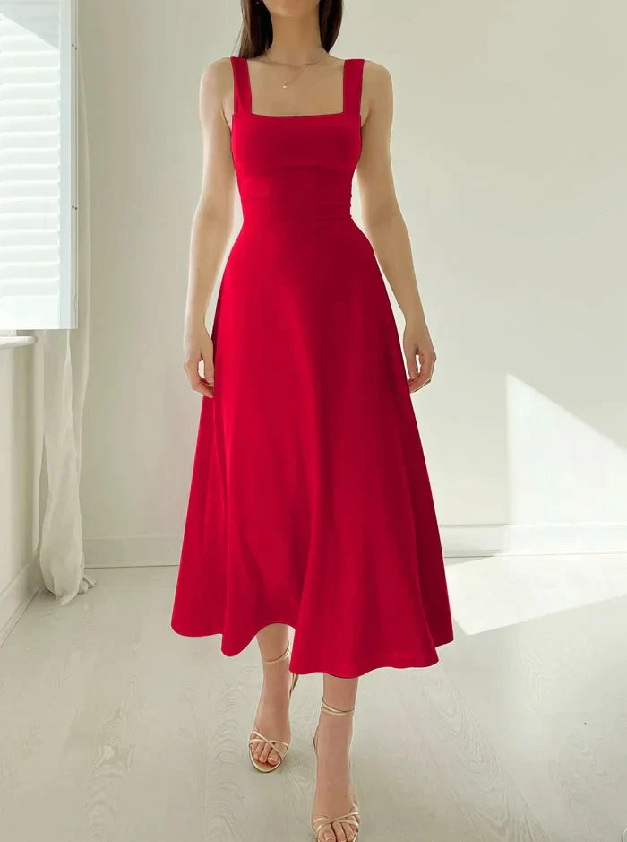 Johana Aesthetic Modern Midi Dress Elevated Occasion Wear