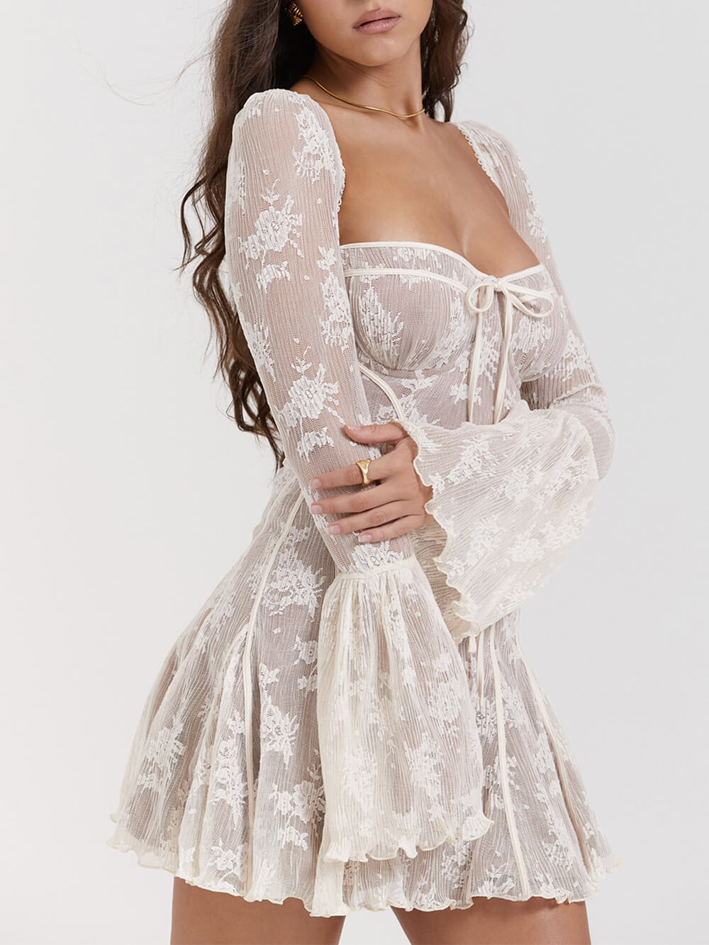 Rose Bella Lace Mini Dress