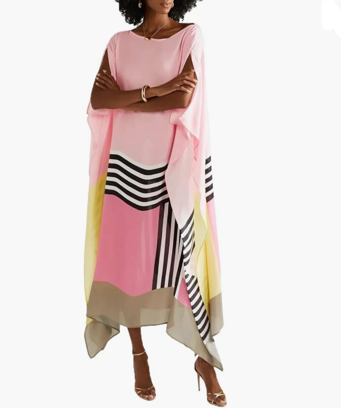 Candy Pink Stripe Kaftan