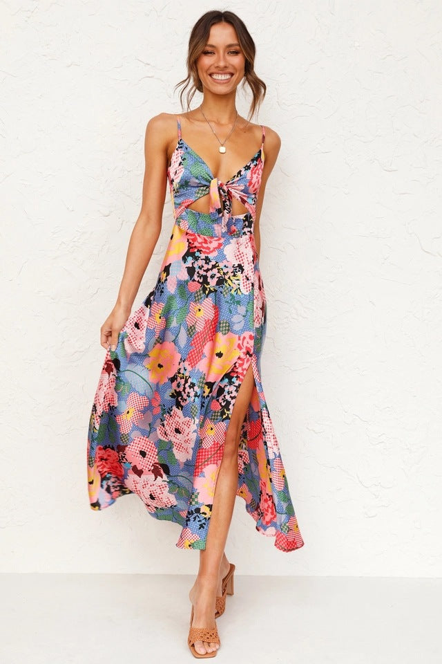 Dreamers Midi Dress Red Flower