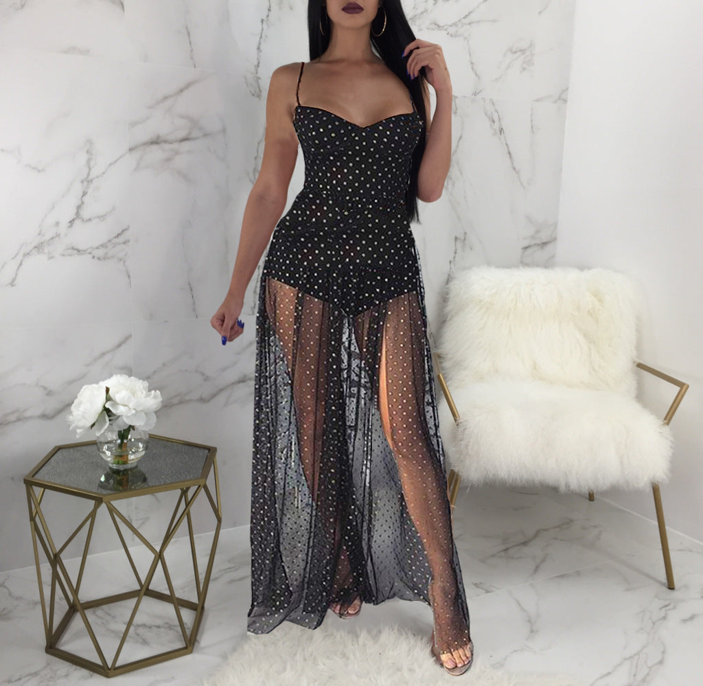 Strapless Underwood Smocked Crochet Midi Dress Black