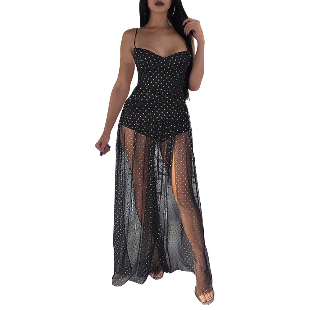 Strapless Underwood Smocked Crochet Midi Dress Black