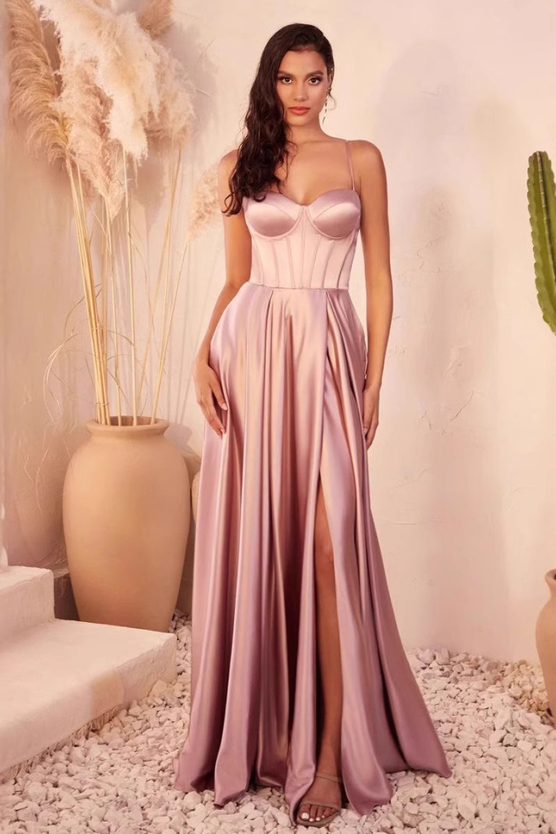 Graceful Strapless Maxi Formal Dress