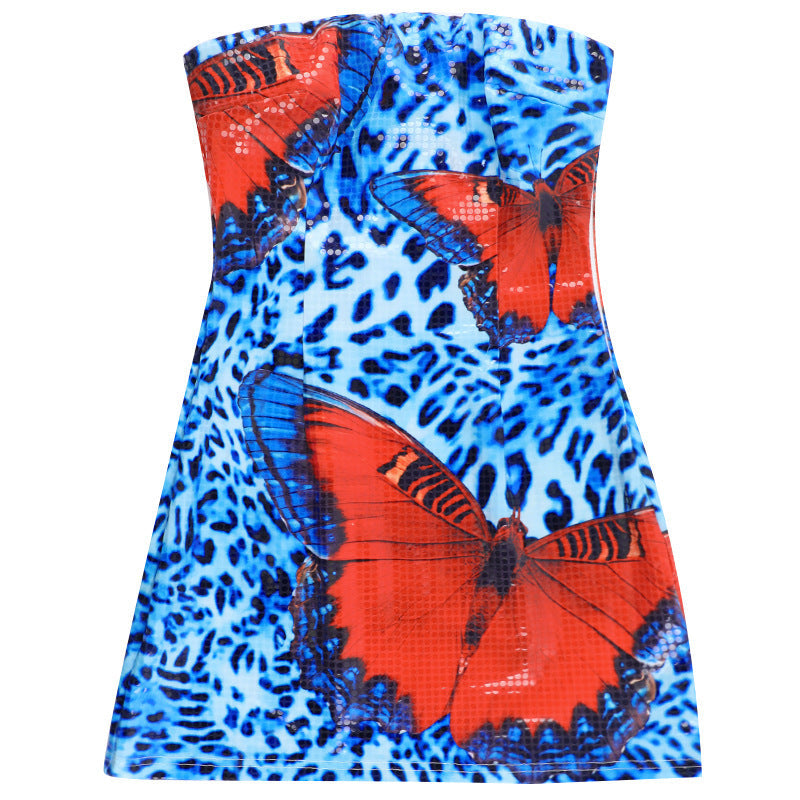 Mini Carlini Dress Blue