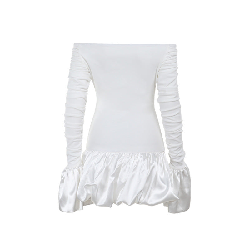 Off Frostene Shoulder Mini Dress White