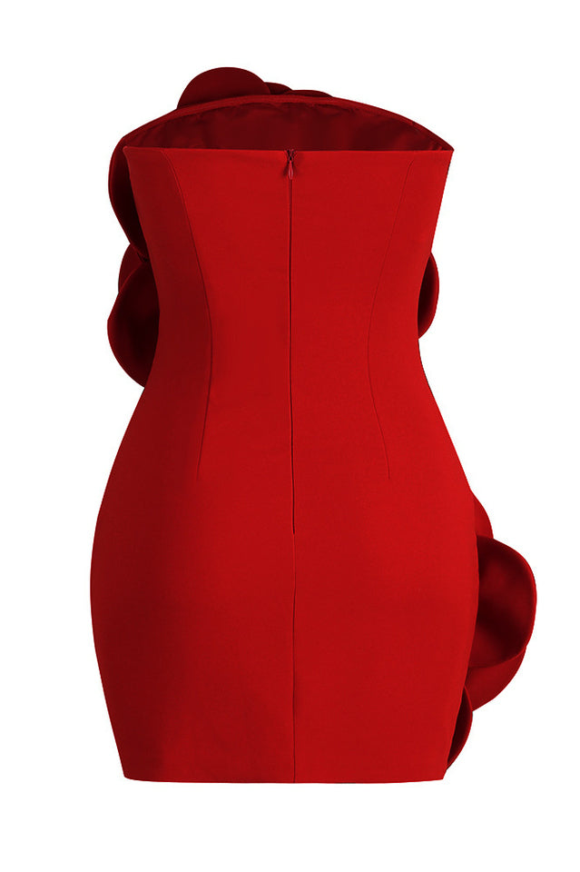 Sarrili 3D Bloom Corset Mini Dress