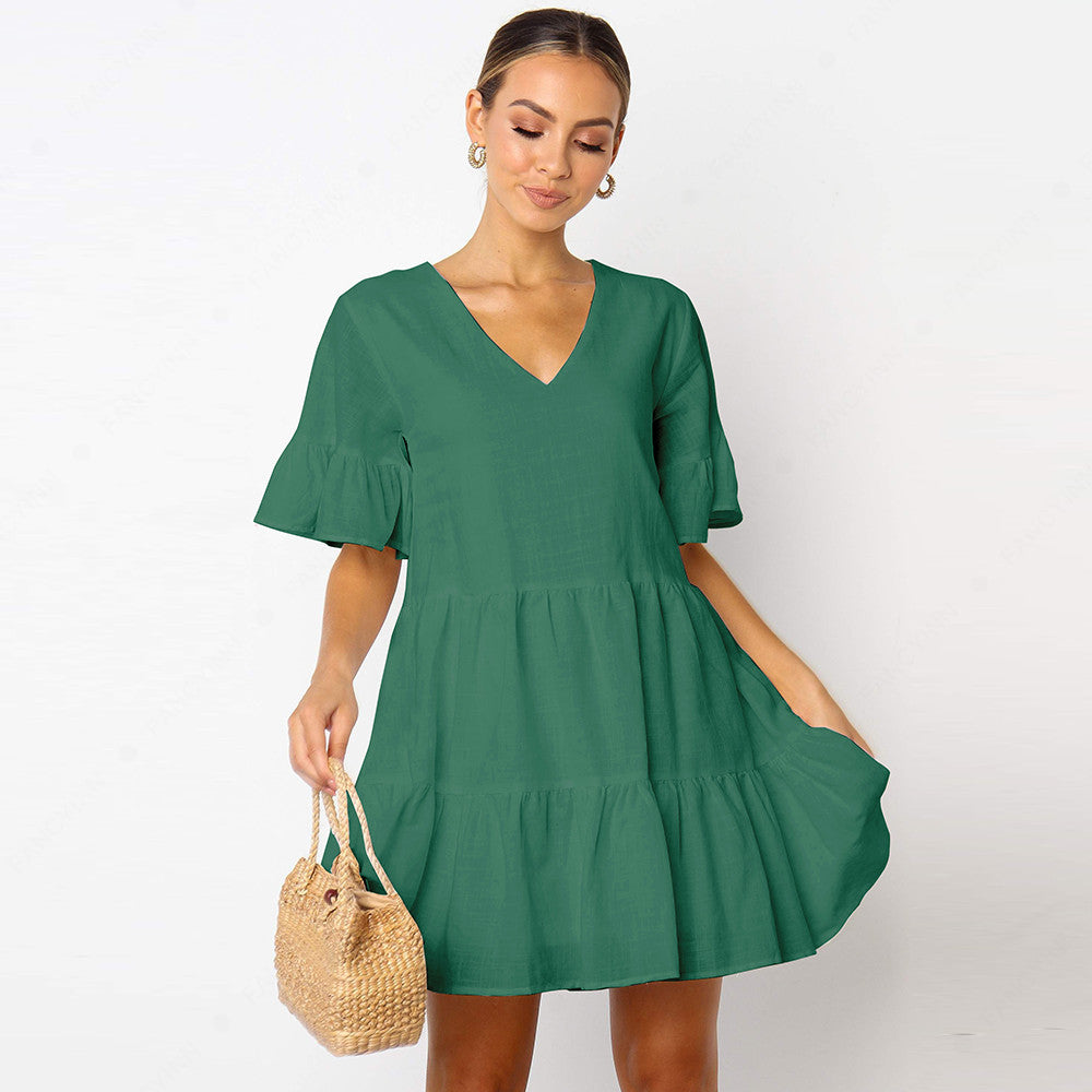 Good Something Satin Smocked Mini Dress Teal