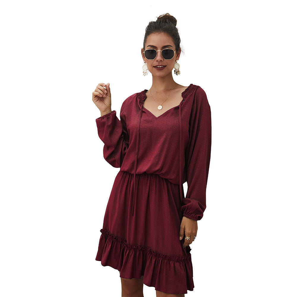 Satin Lena Midi Dress Marsala