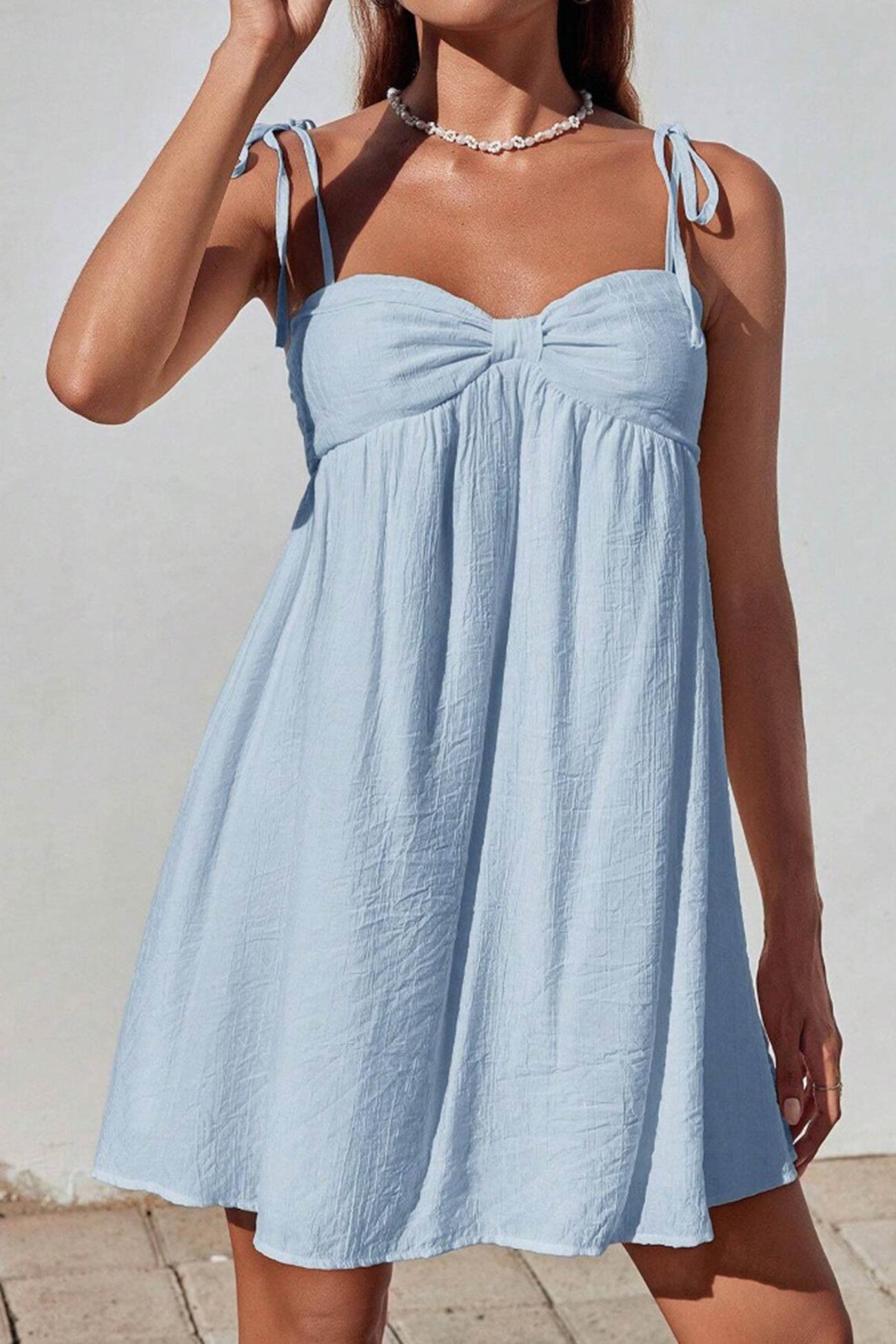 Tie Bow up Cami Mini Dress
