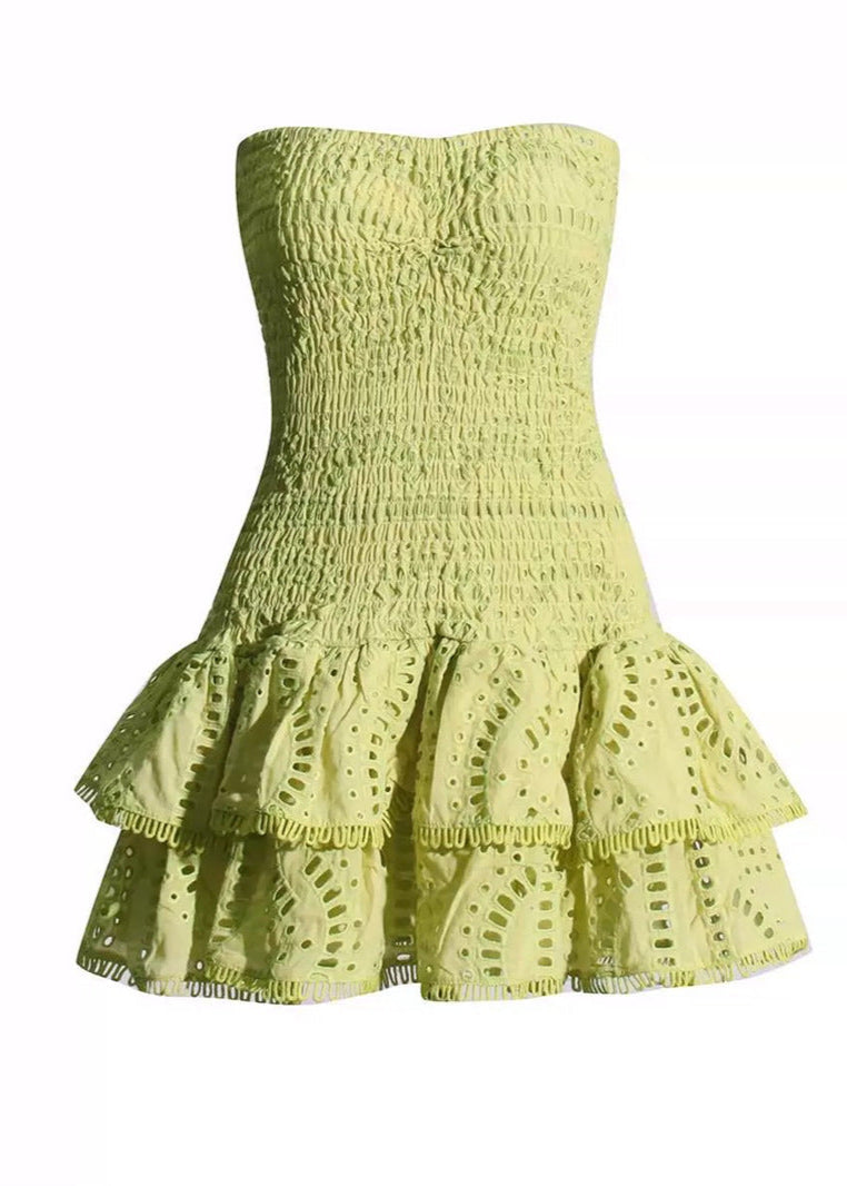 Smocked Santorini Strapless Mini Dress