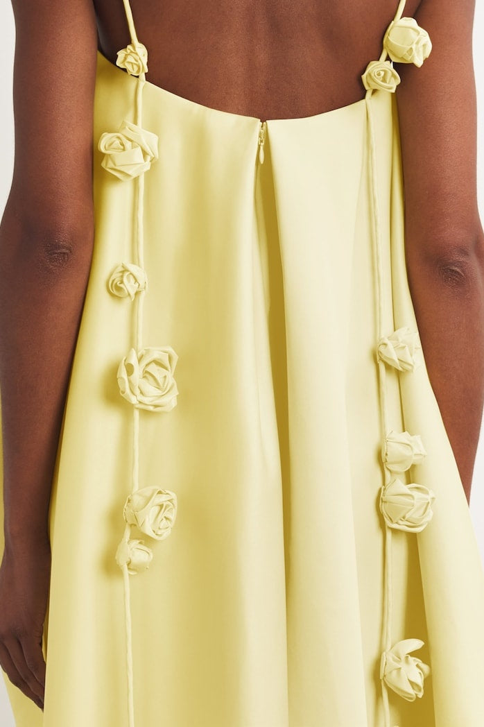 Spaghetti Emma Strap Rose Detail Mini Dress