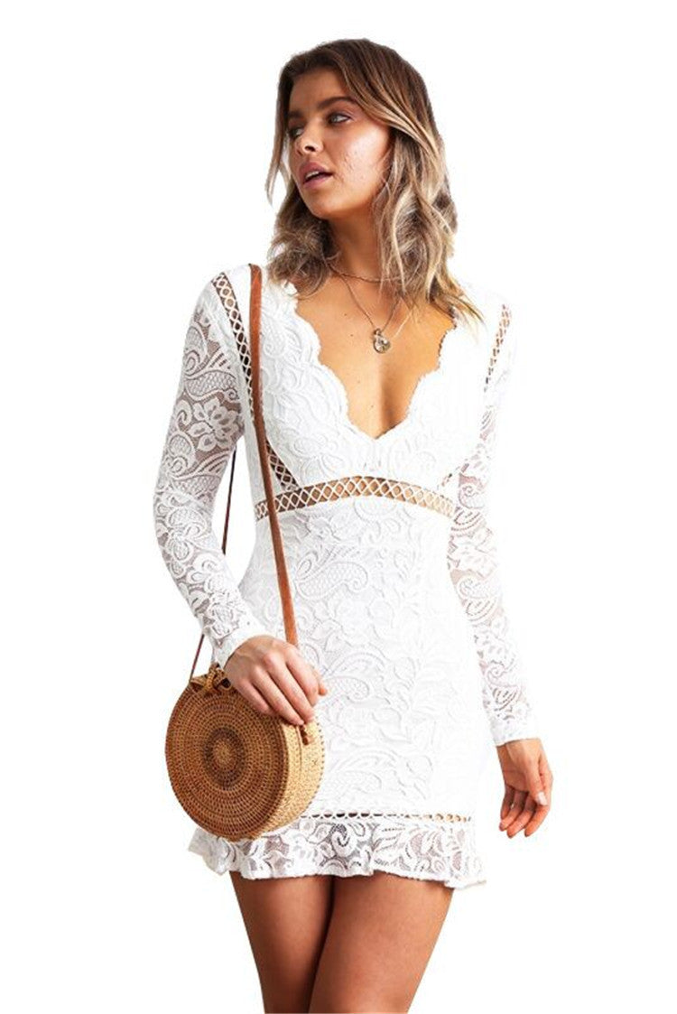 Times Million Yes Embroidered Sequin Dress