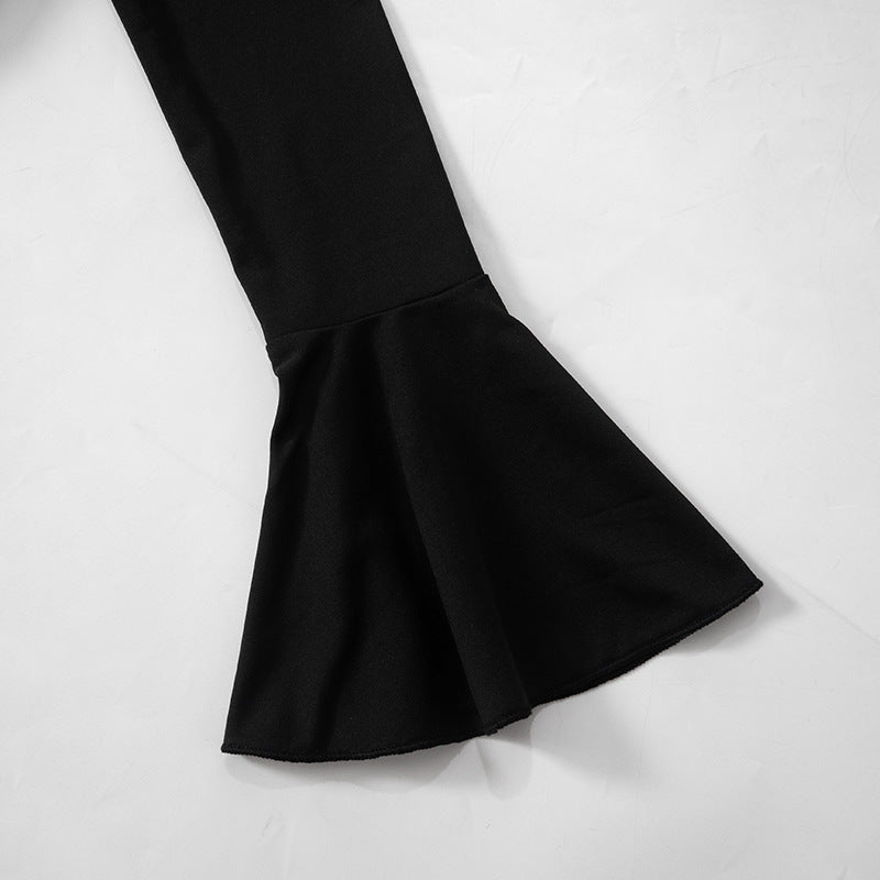 Charm Ruffle 2.0 Mini Dress Black
