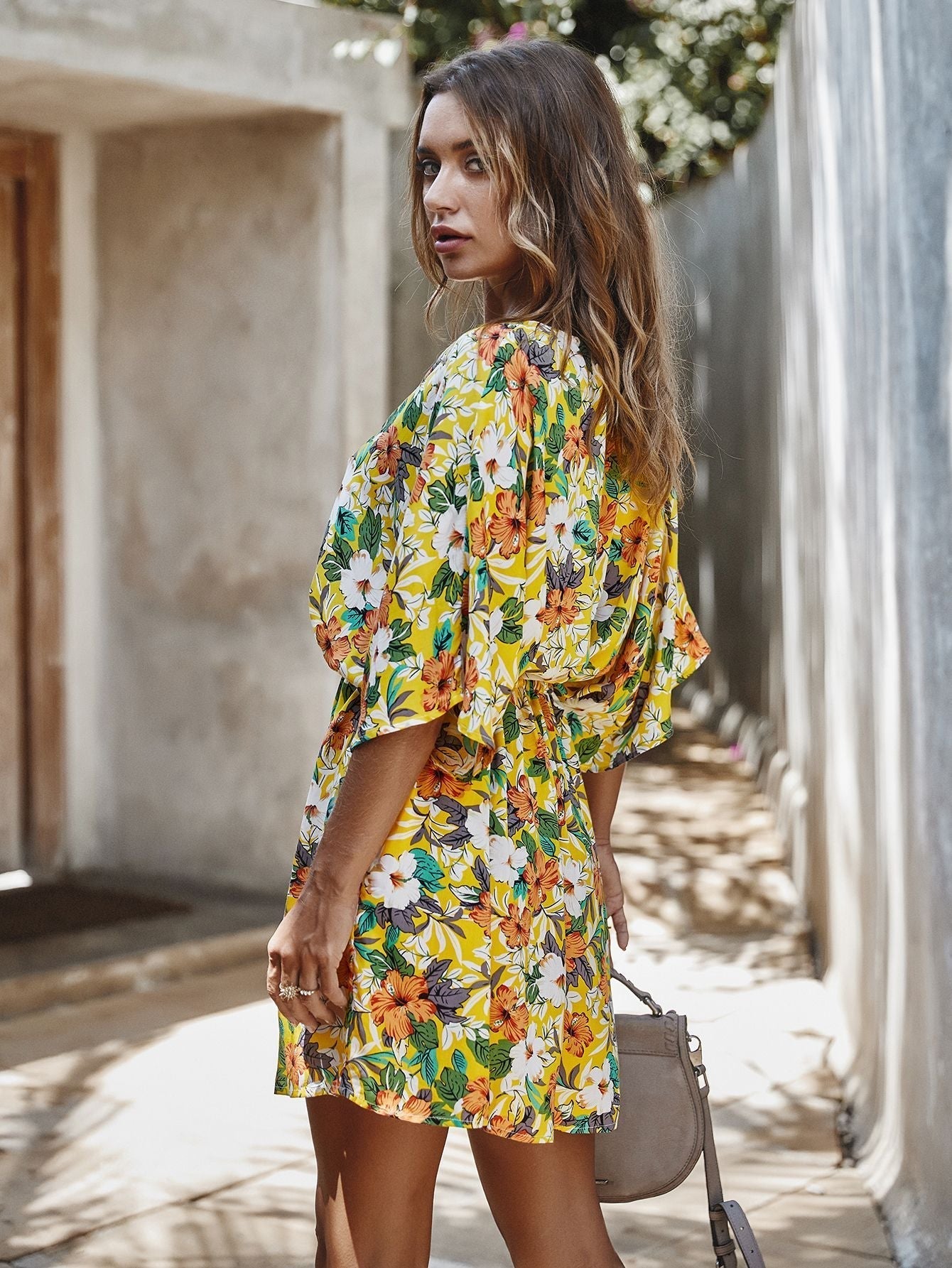 Stay True Bloom Crochet Lace Belted Dress