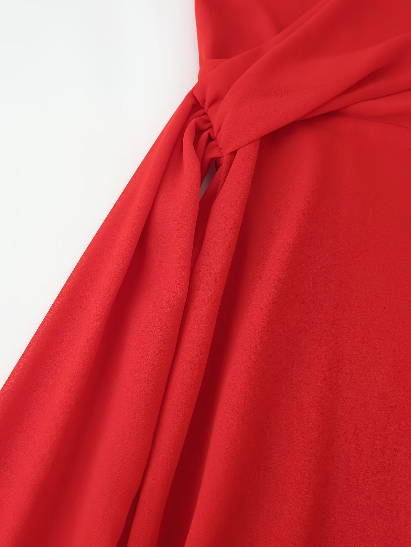 Women Clothing Slim Fit Red V neck Graceful Halter Maxi Dress