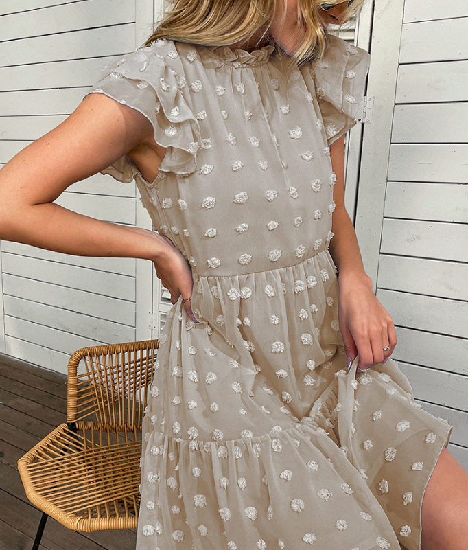 Beach The Club Tiered Babydoll Dress Denim
